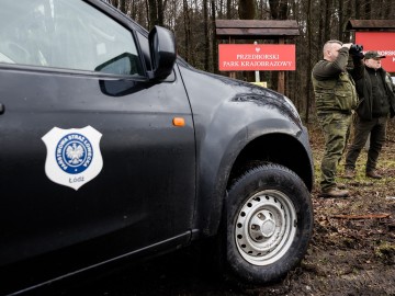 Patrol Strażników Przedborskiego Parku Krajobrazowego z Państwową Strażą Łowiecką, 